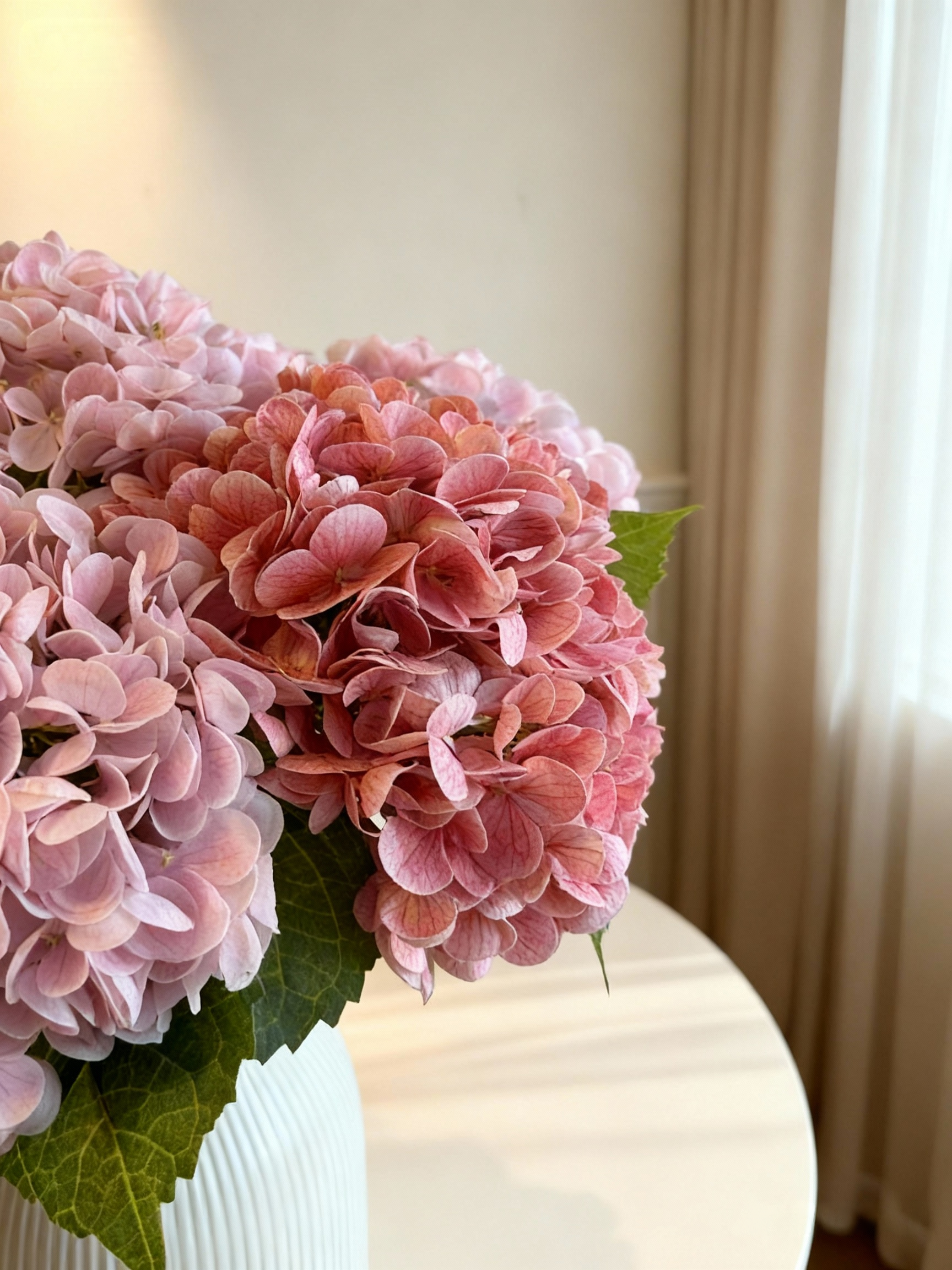 Hydrangea Bouquet - Pastel & Salmon Pink
