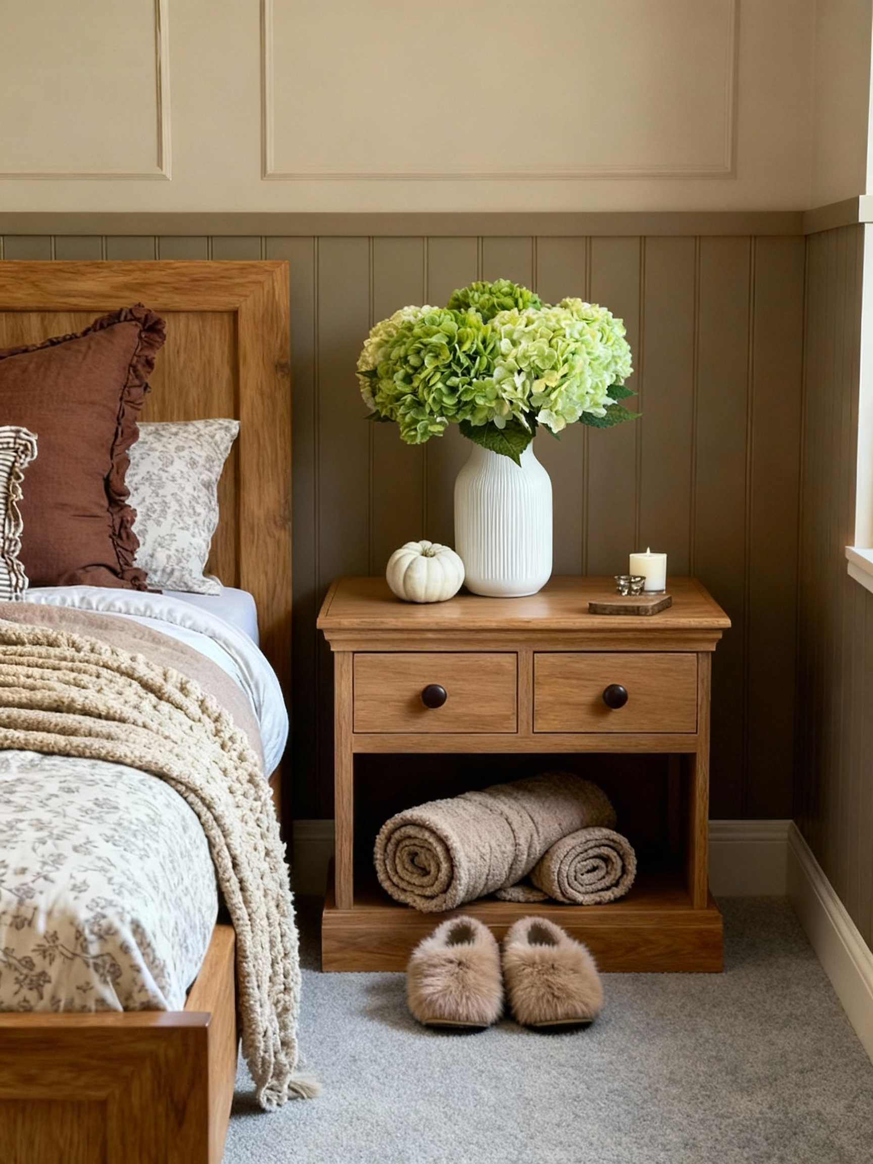 Hydrangea Bouquet - Light & Matcha Green